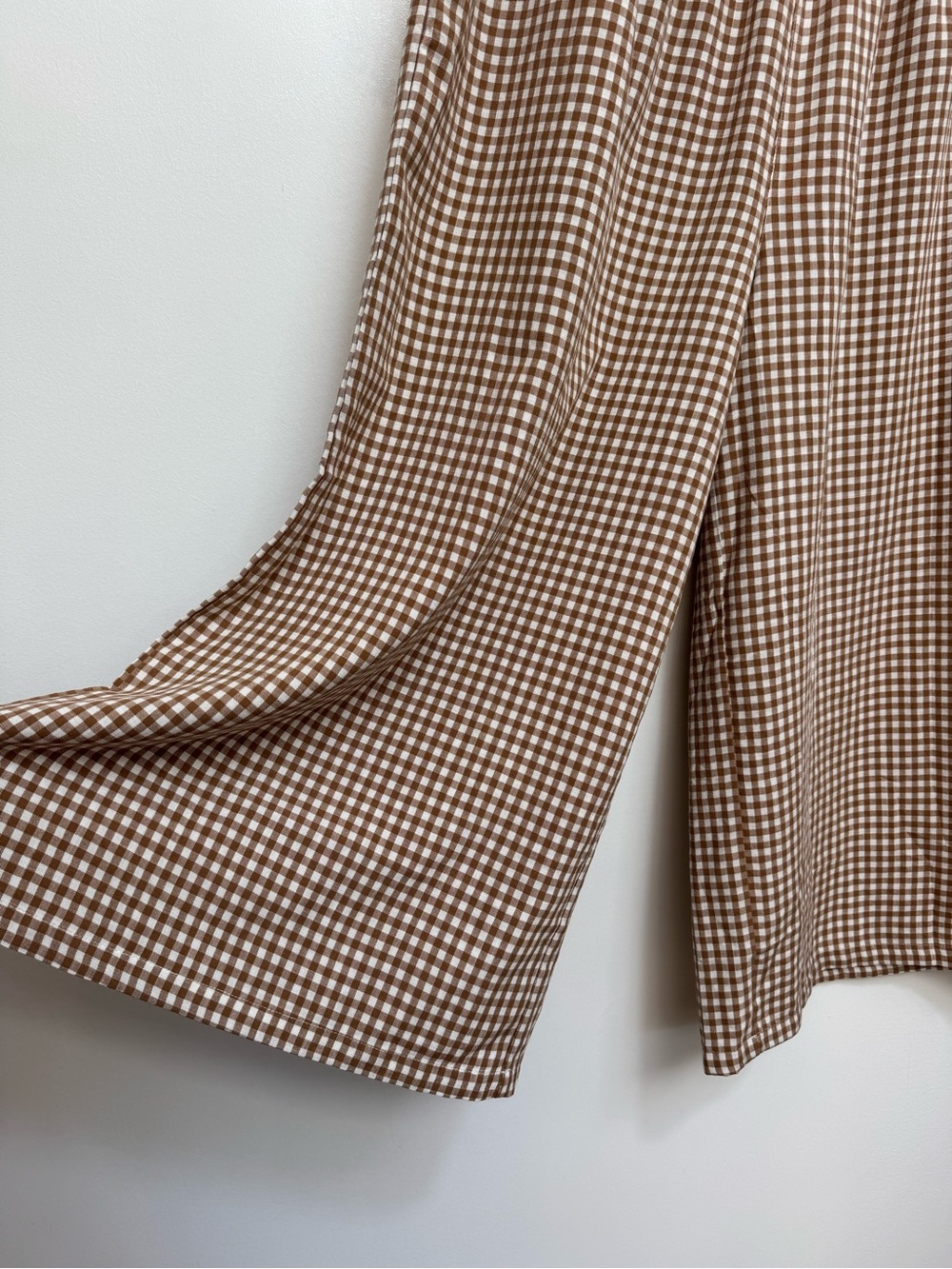 Tarse Gingham Check Wide Leg Crop Pants Women XL NWT Summer Picnic Beach Vacay - Picture 4 of 11